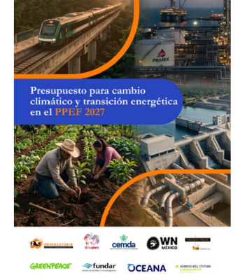 Portada del documento Presupuesto para cambio climático y transición energética en el PPEF 2027