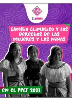 portada documento cambio climático y los derechos de las mujeres y las niñas PPEF 2023